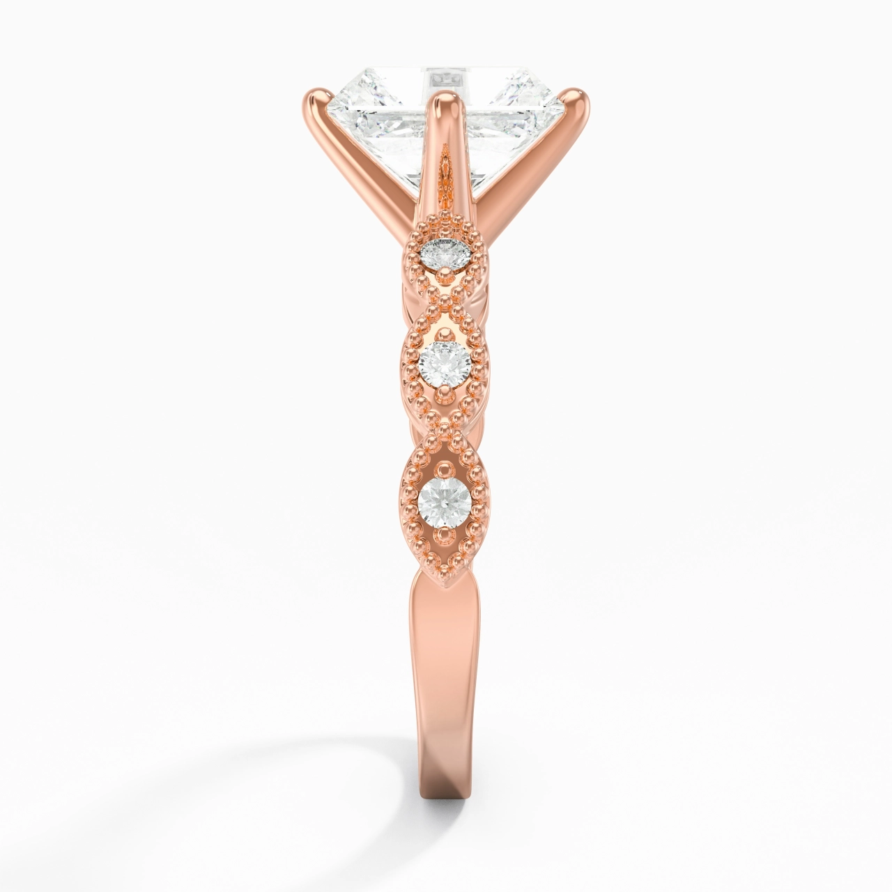 925 Sterling Silver Moissanite Engagement Ring