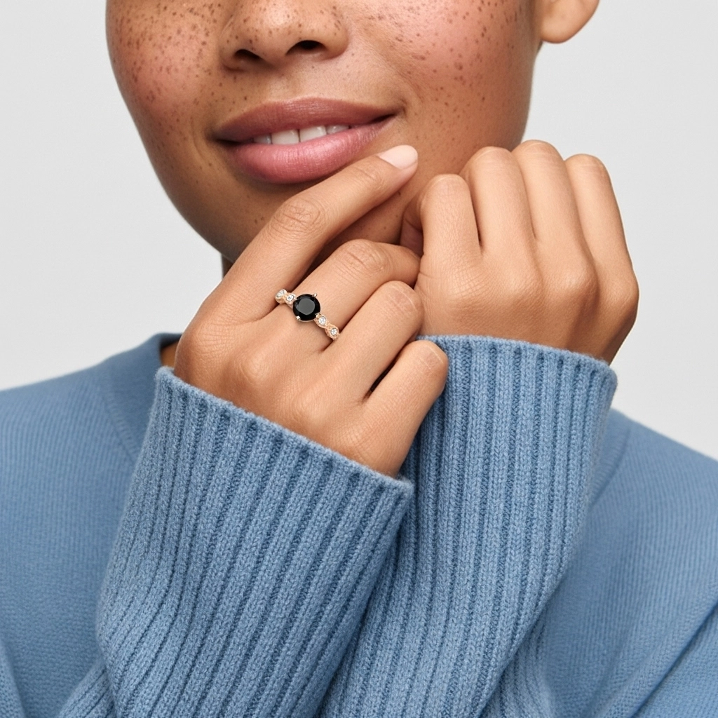 925 Sterling Silver Cubic Zirconia Engagement Ring