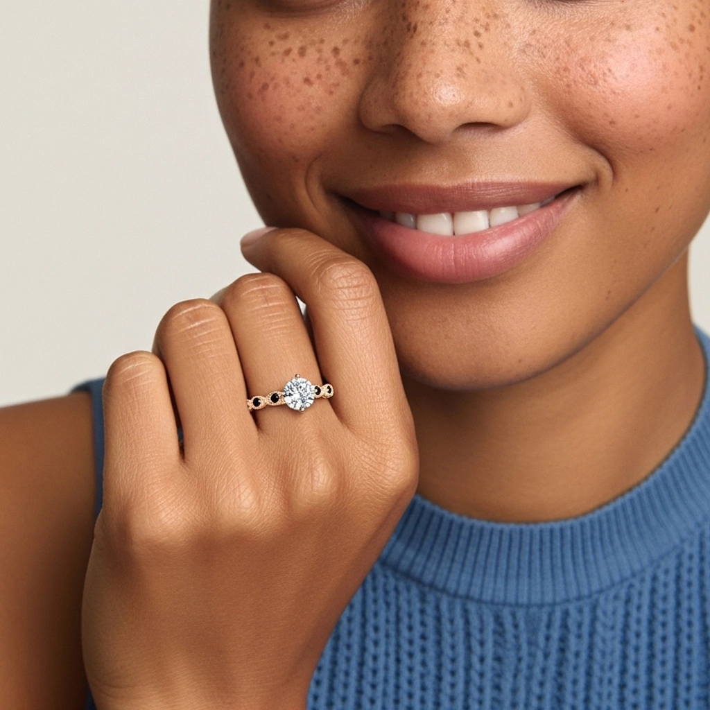 925 Sterling Silver Cubic Zirconia Engagement Ring