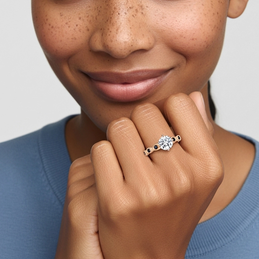 925 Sterling Silver Cubic Zirconia Engagement Ring