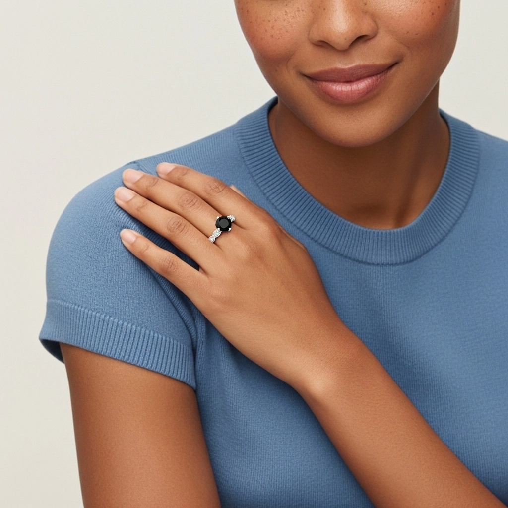 925 Sterling Silver Cubic Zirconia Engagement Ring