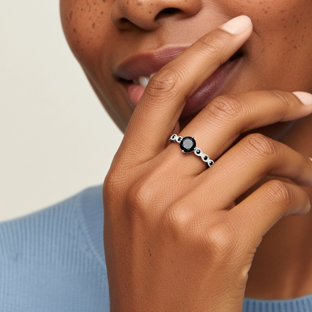 925 Sterling Silver Cubic Zirconia Engagement Ring