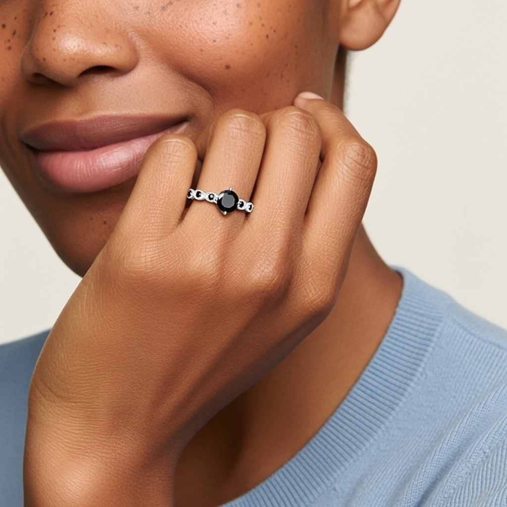 925 Sterling Silver Cubic Zirconia Engagement Ring