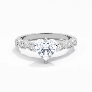 925 Sterling Silver Moissanite Engagement Ring