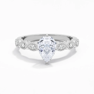 925 Sterling Silver Moissanite Engagement Ring