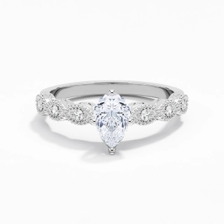 925 Sterling Silver Moissanite Engagement Ring