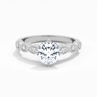 925 Sterling Silver Moissanite Engagement Ring