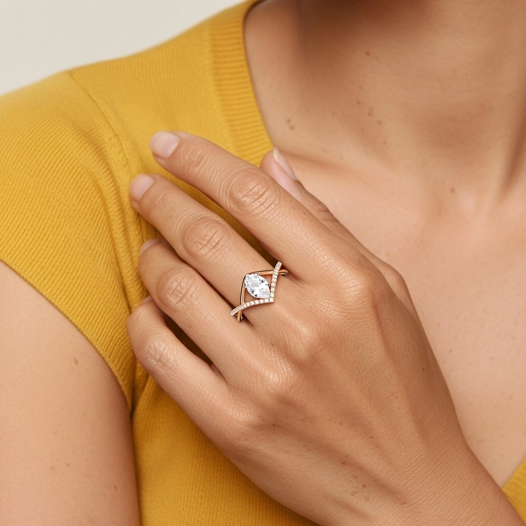 Griffe Bague de fiançailles 1.20ct Zircon cubique