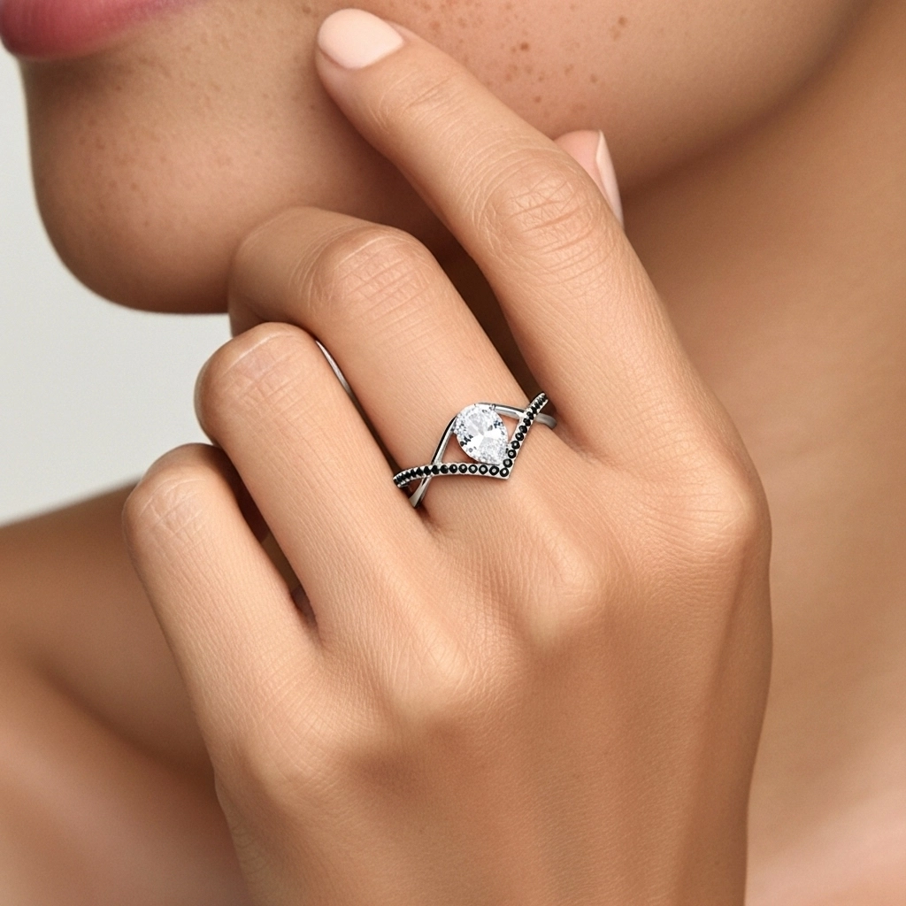 Prong Engagement Ring 1.20ct Cubic Zirconia