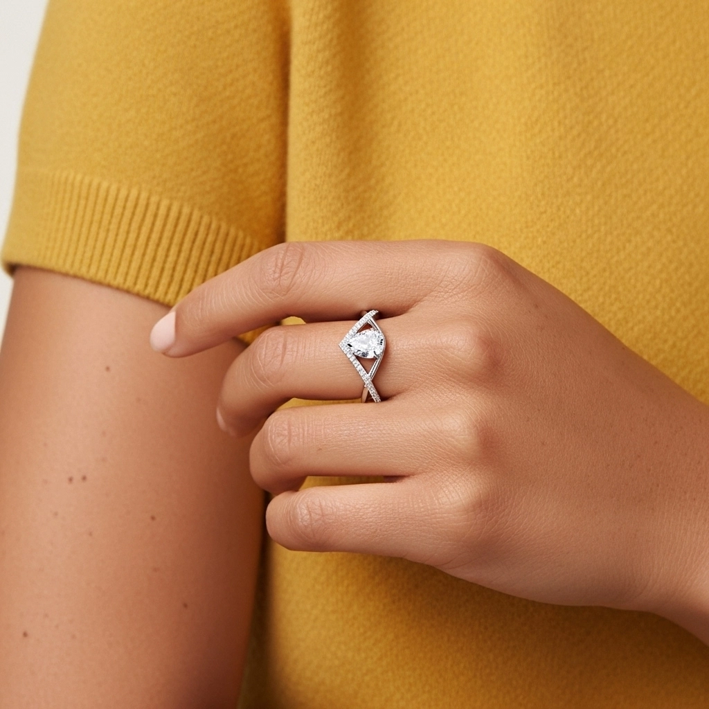 Prong Engagement Ring 1.20ct Cubic Zirconia