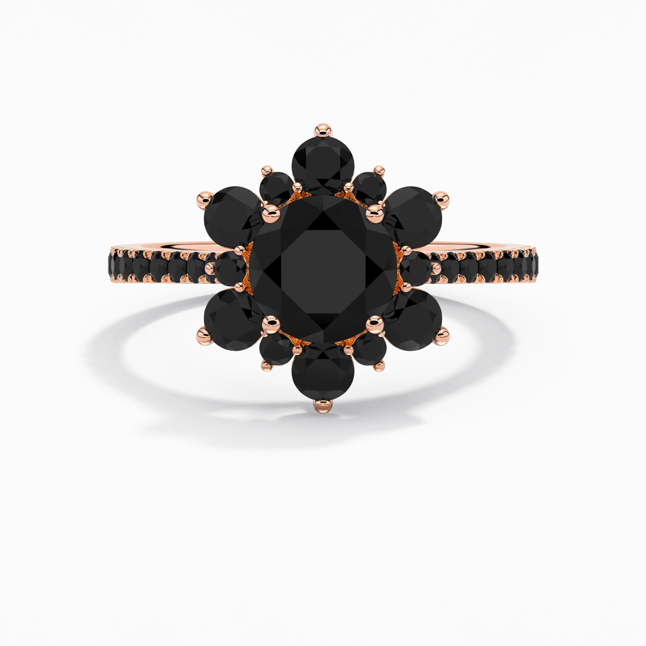Gracieux Rond 1.20ct Zircon cubique Bague de fiançailles