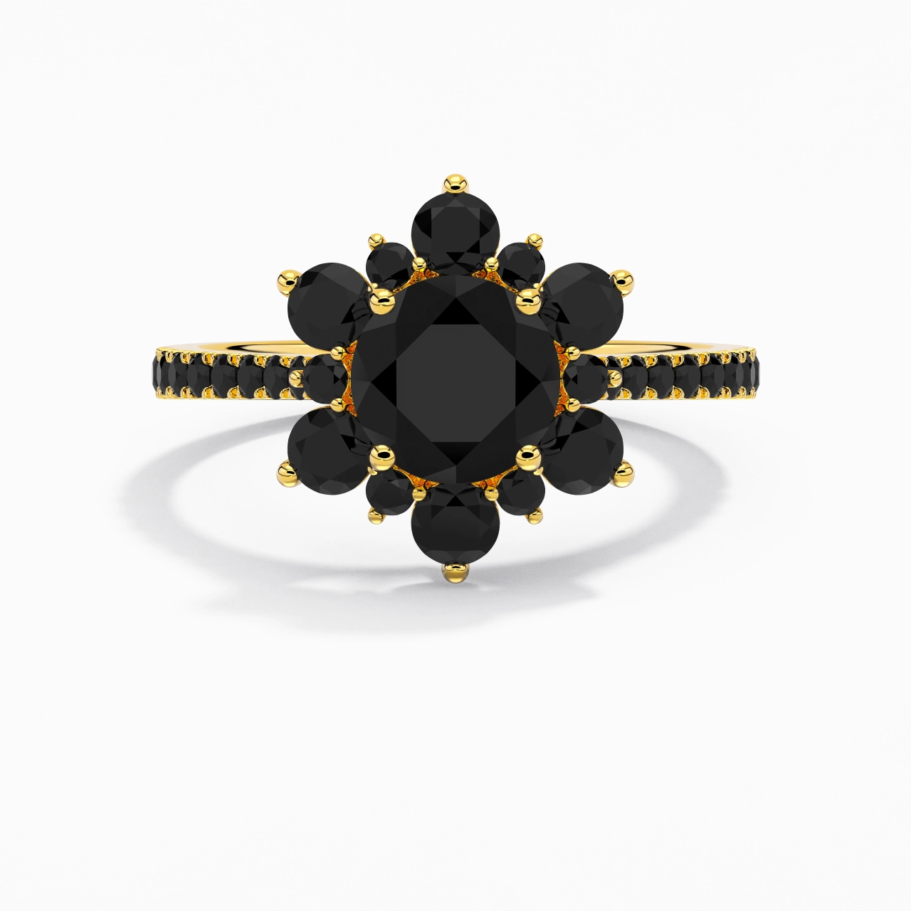 Gracieux Rond 1.20ct Zircon cubique Bague de fiançailles