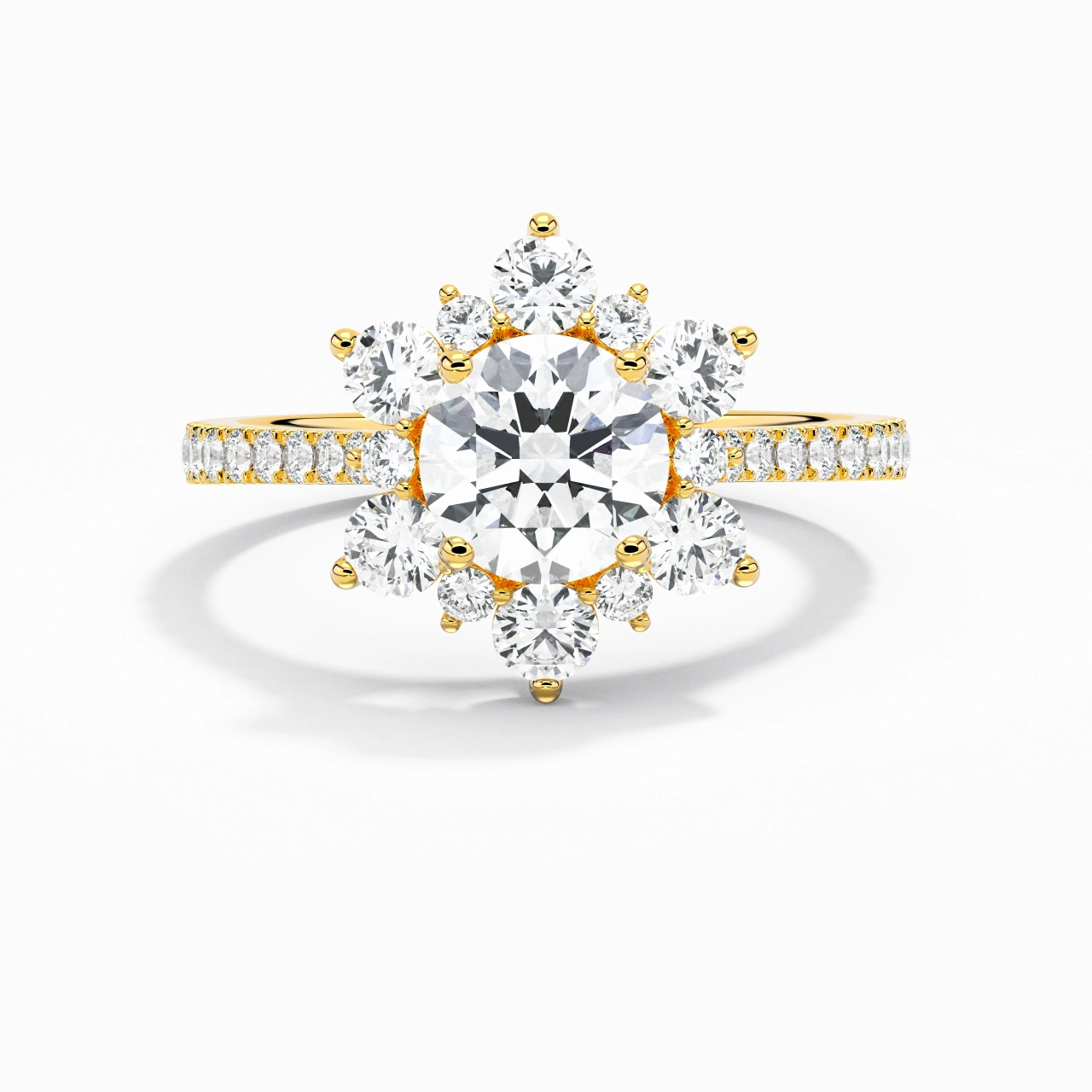 Graceful Round 1.20ct Cubic Zirconia Engagement Ring