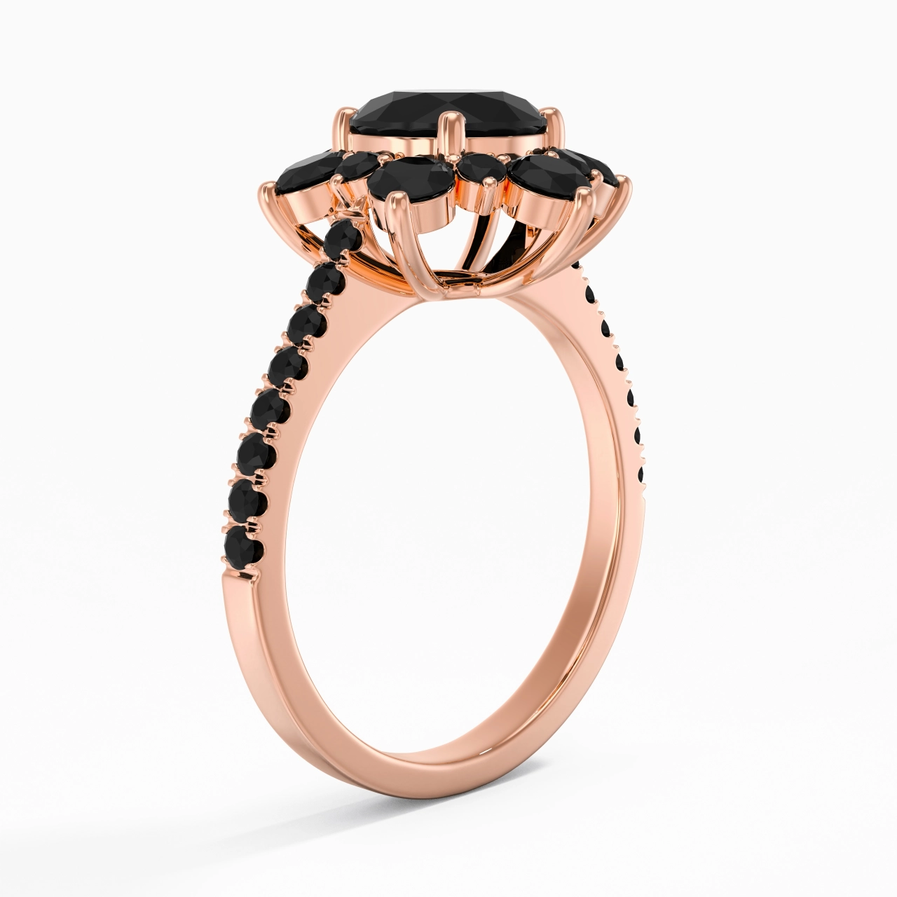 Gracieux Rond 1.20ct Zircon cubique Bague de fiançailles