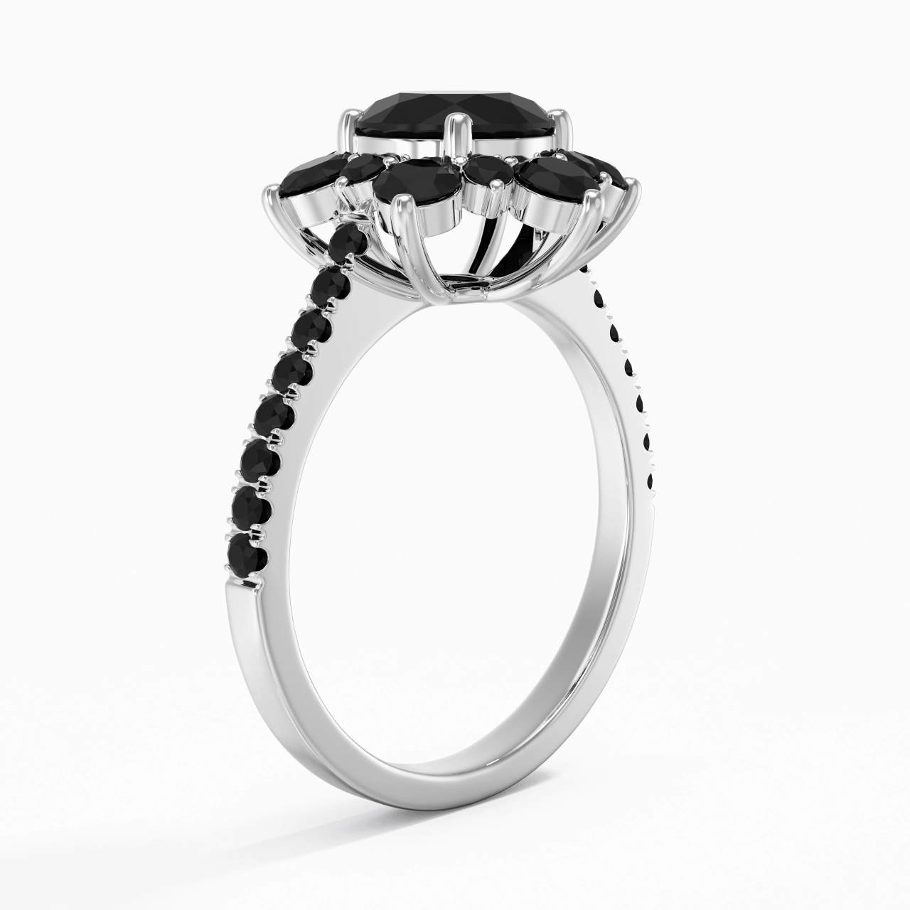Gracieux Rond 1.20ct Zircon cubique Bague de fiançailles