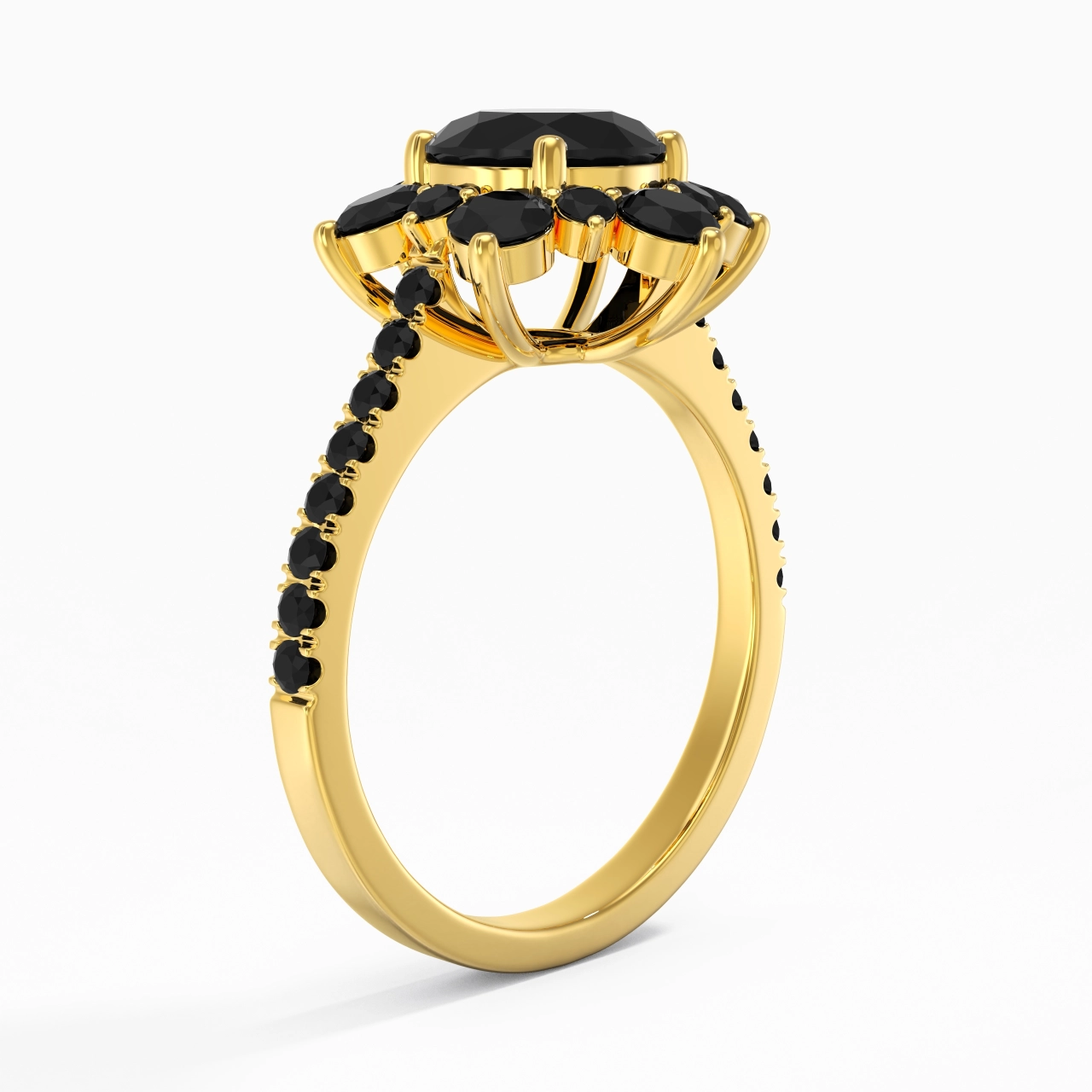 Gracieux Rond 1.20ct Zircon cubique Bague de fiançailles