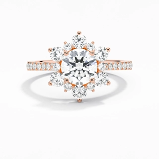 18K Rose Gold Moissanite Engagement Ring