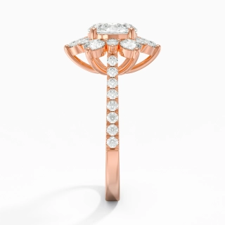 18K Rose Gold Moissanite Engagement Ring