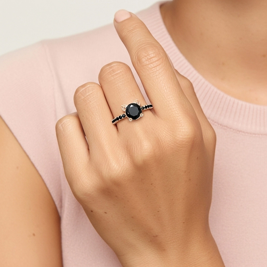 Unique Round 1.50ct Cubic Zirconia Engagement Ring