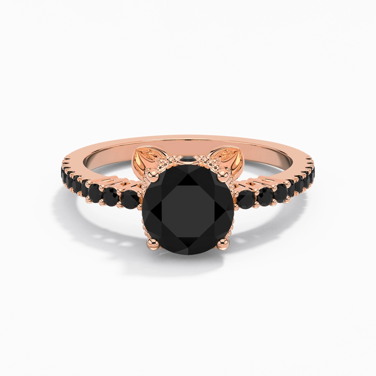 Unique Rond 1.50ct Zircon cubique Bague de fiançailles