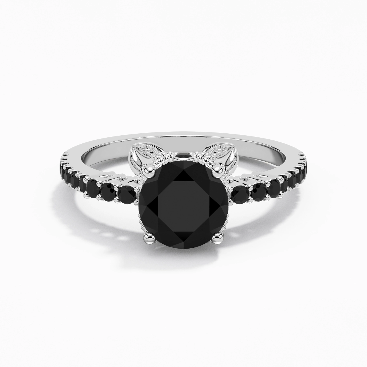 Unique Rond 1.50ct Zircon cubique Bague de fiançailles