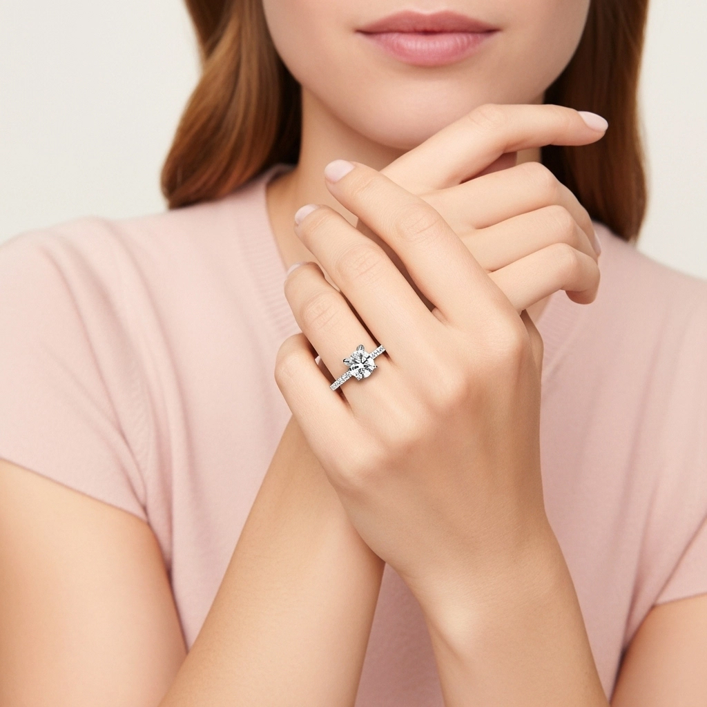 1.50ct Moissanite Engagement Ring Platinum