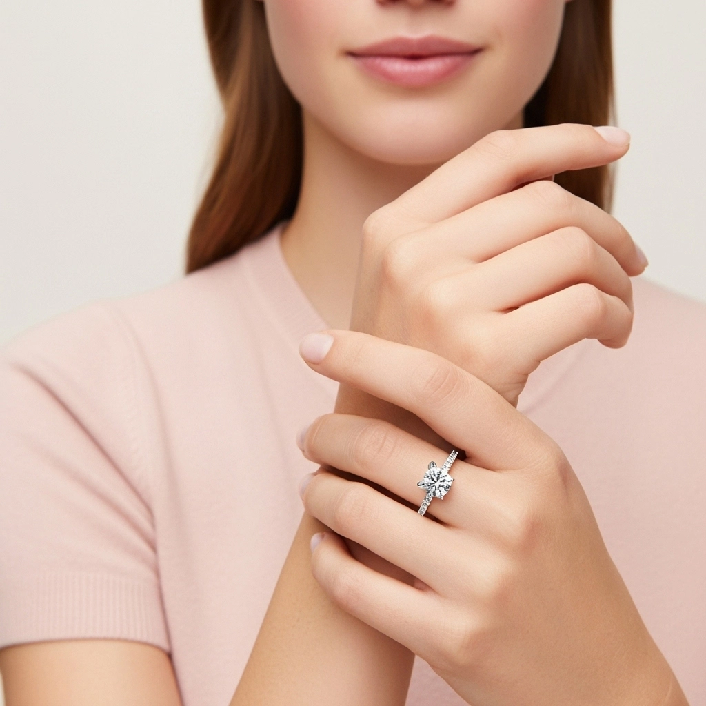 1.50ct Moissanite Engagement Ring Platinum