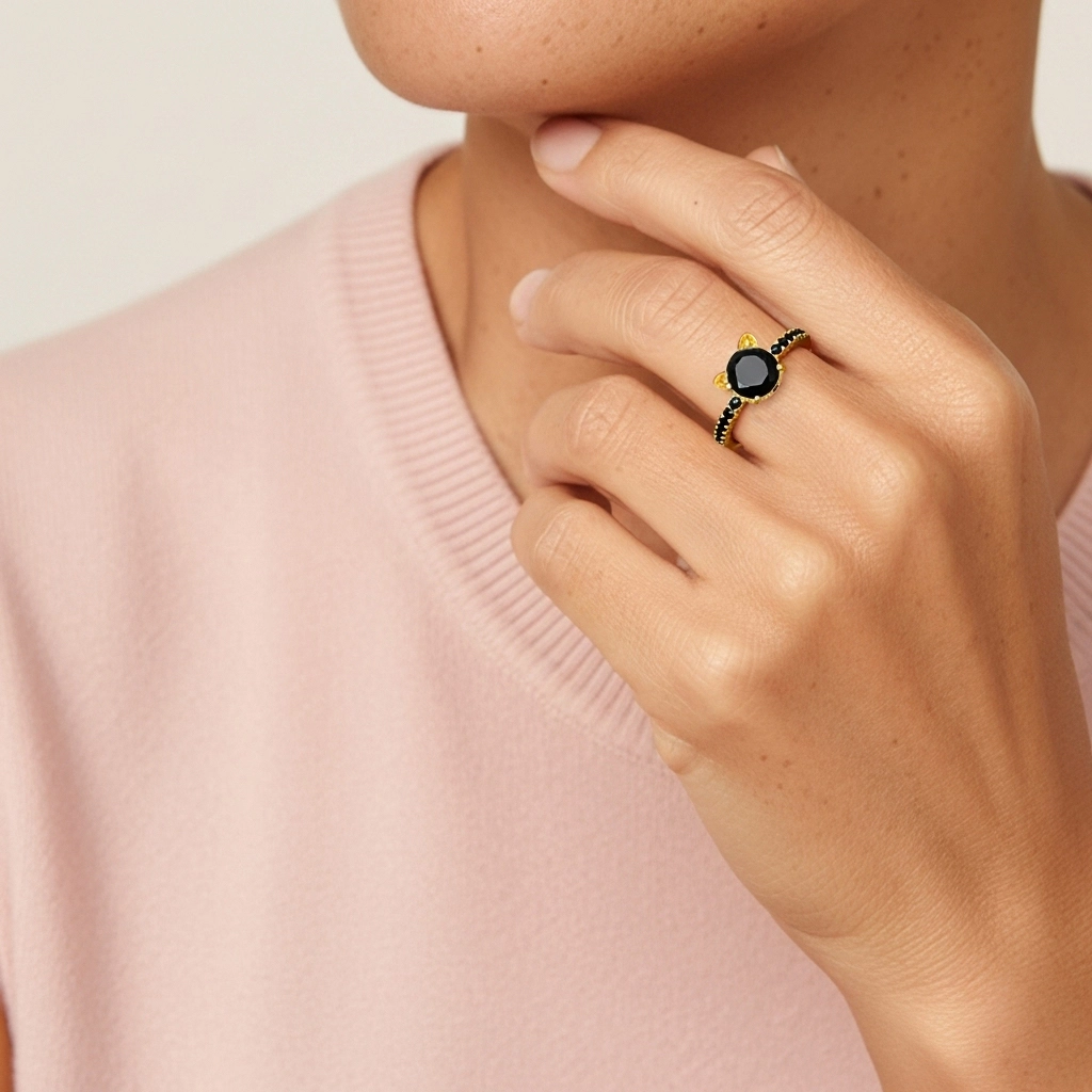 Unique Round 1.50ct Cubic Zirconia Engagement Ring