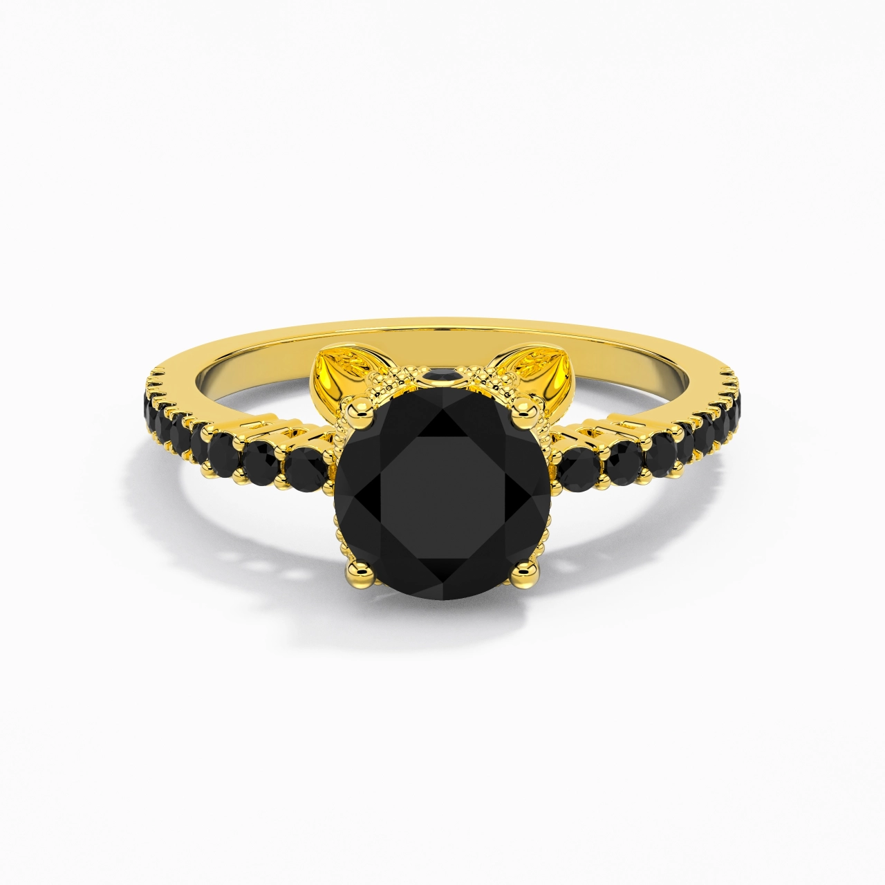 Unique Rond 1.50ct Zircon cubique Bague de fiançailles