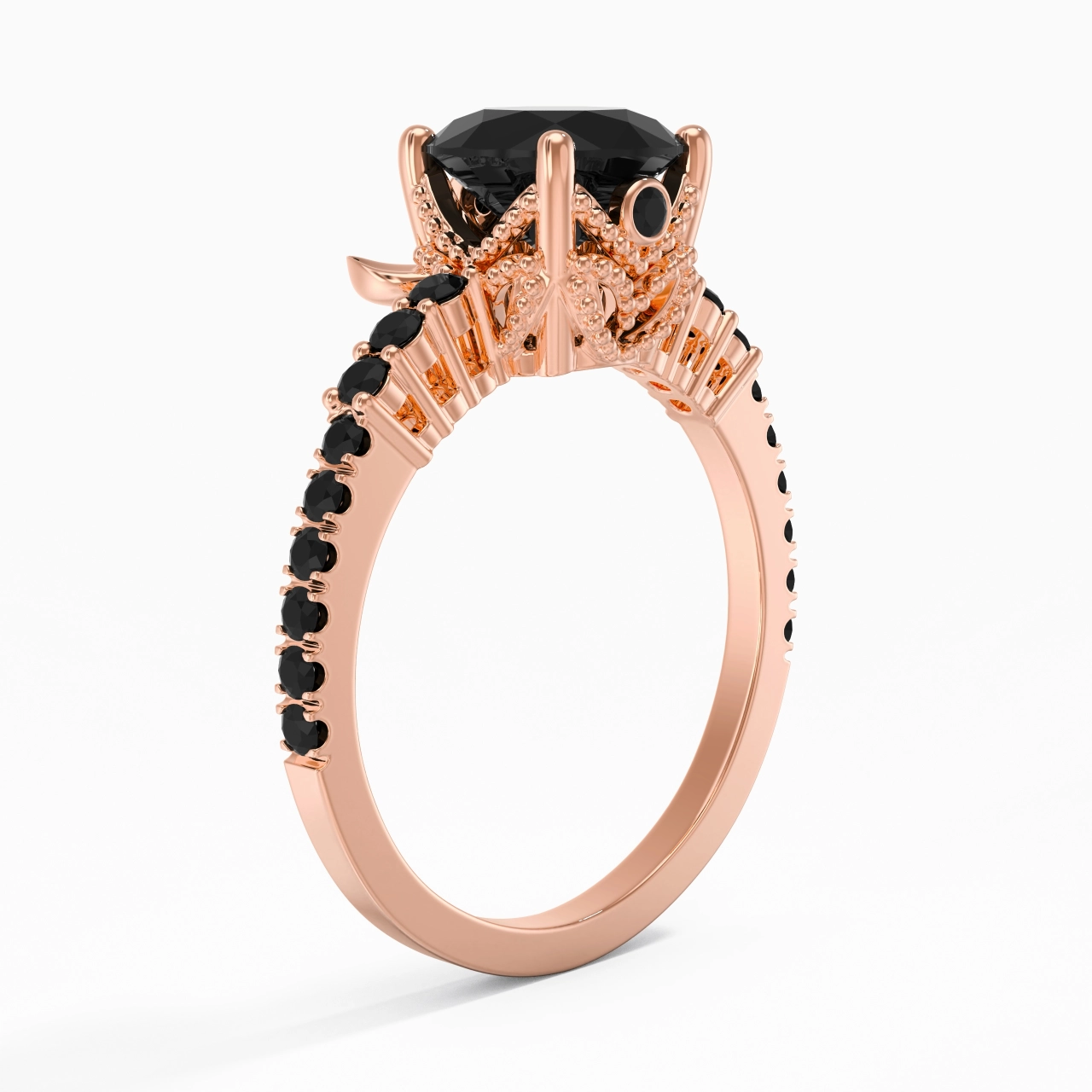 Unique Rond 1.50ct Zircon cubique Bague de fiançailles