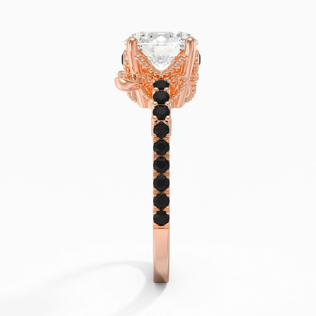 Unique Round 1.50ct Cubic Zirconia Engagement Ring