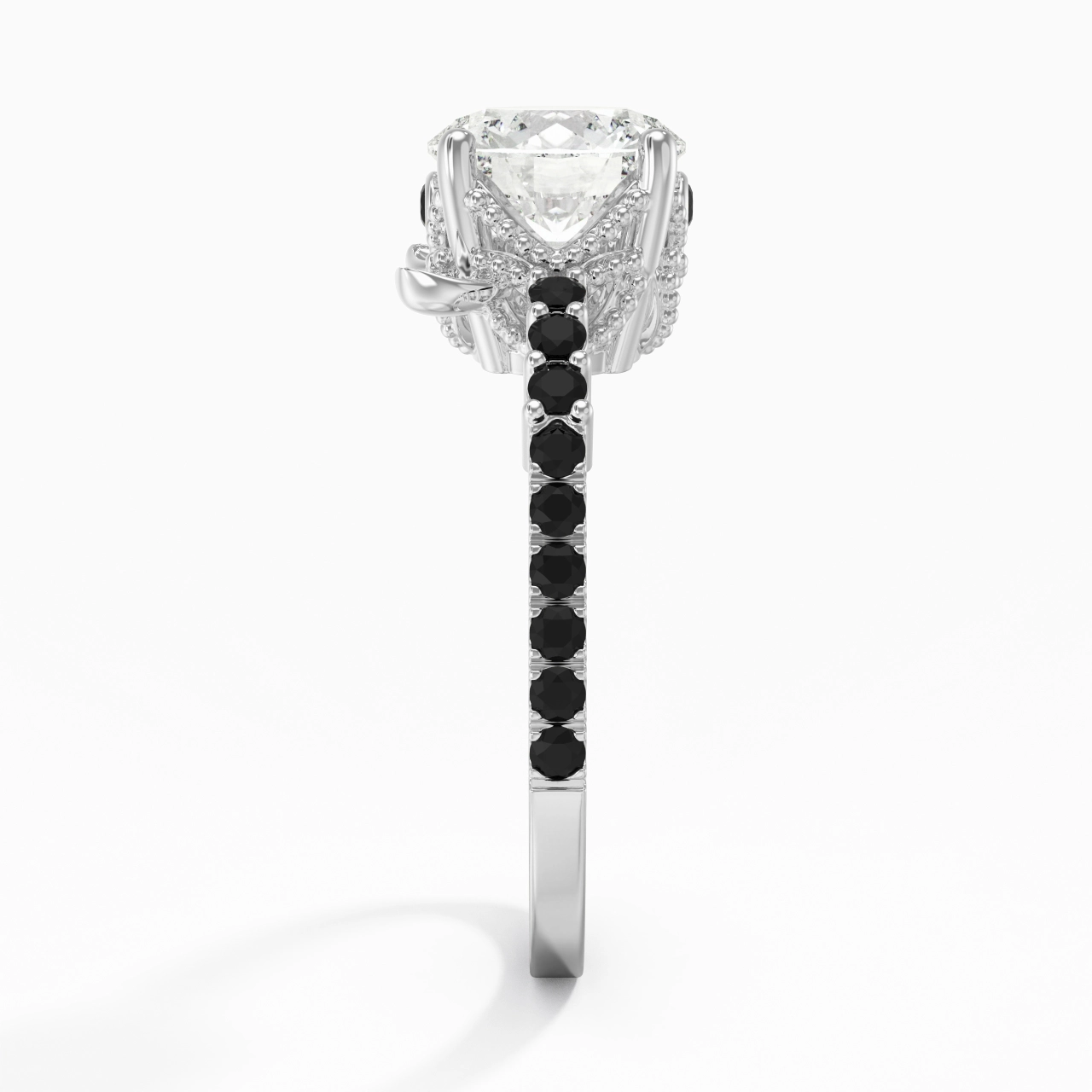 Unique Round 1.50ct Cubic Zirconia Engagement Ring