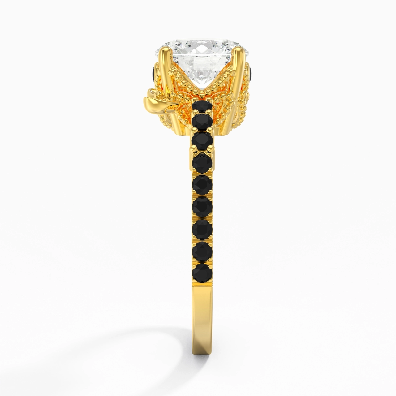 Unique Round 1.50ct Cubic Zirconia Engagement Ring