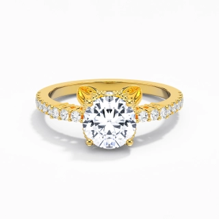 1.50ct Moissanite Engagement Ring 14K Gold