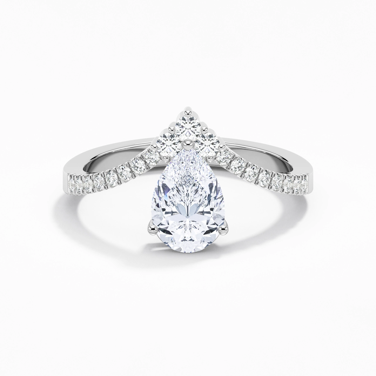 1.50ct Moissanite Engagement Ring Platinum