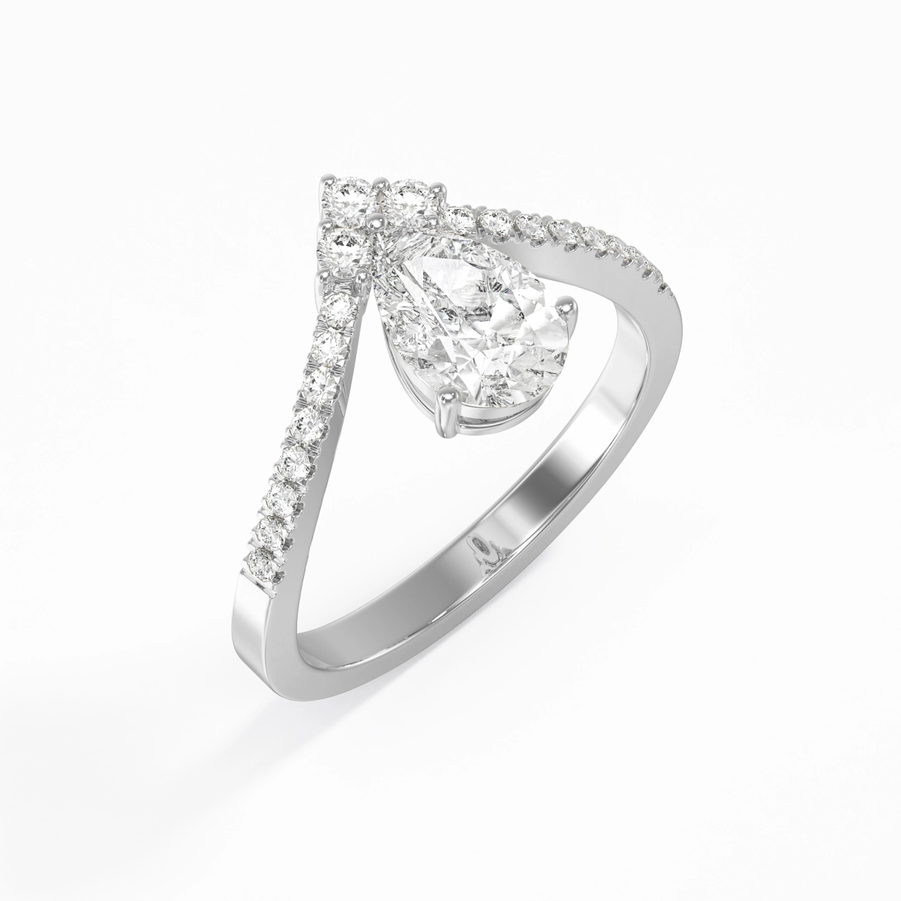 1.50ct Moissanite Engagement Ring Platinum