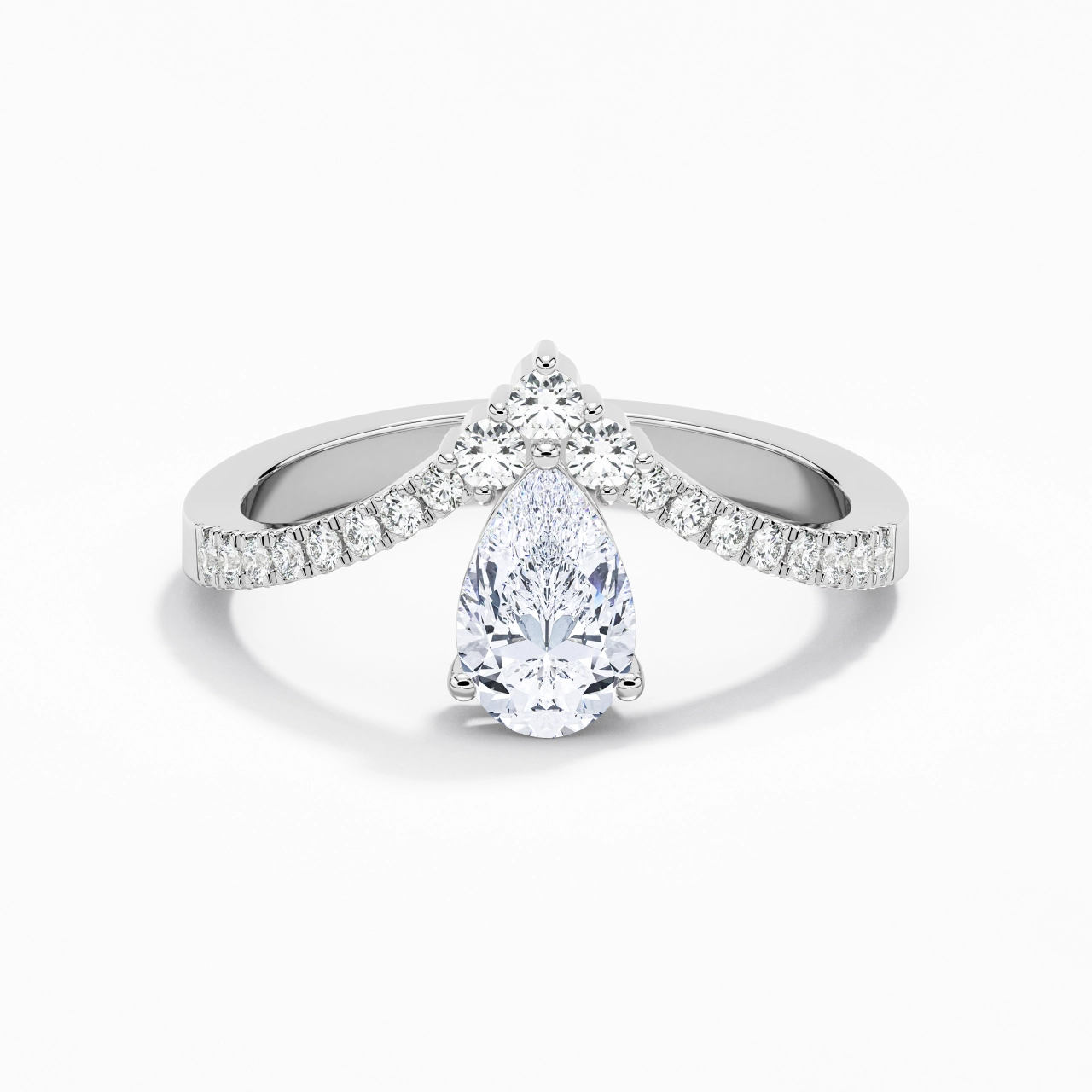 1.00ct Moissanite Engagement Ring Platinum