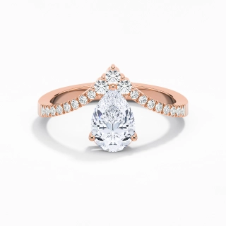 1.50ct Moissanite Bague de fiançailles Or rose 14 carats