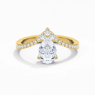 Glory Pear 1.50ct Moissanite Engagement Ring