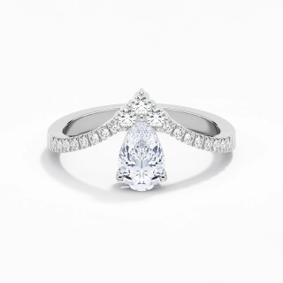 1.00ct Moissanite Engagement Ring Platinum