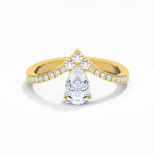 1.00ct Moissanite Engagement Ring 14K Gold