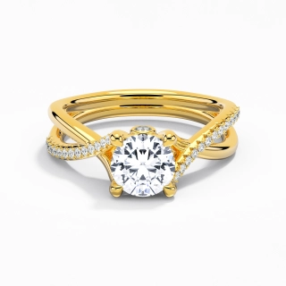 Cathedral Engagement Ring 1.20ct Cubic Zirconia