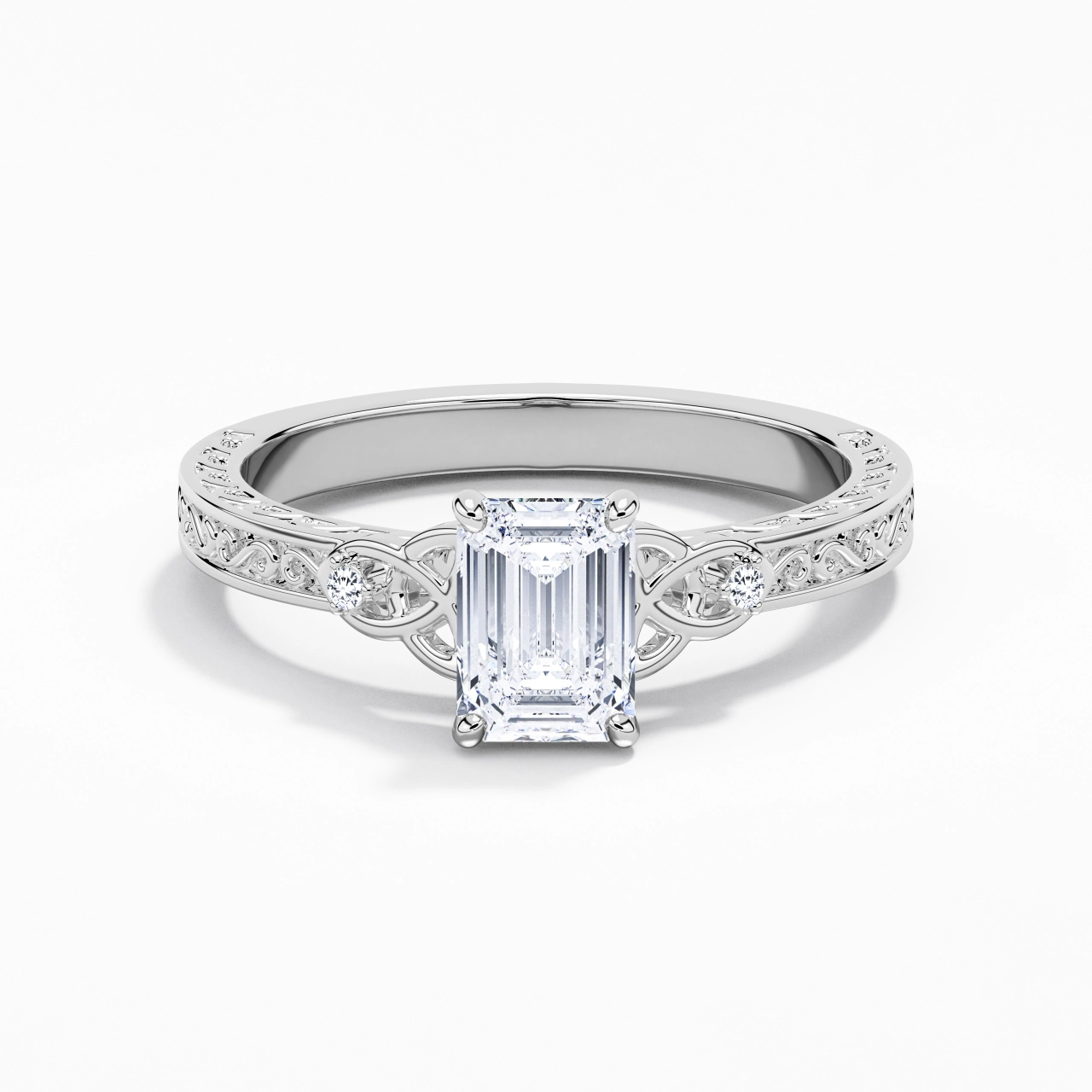 1.00ct Moissanite Bague de fiançailles Argent sterling 925