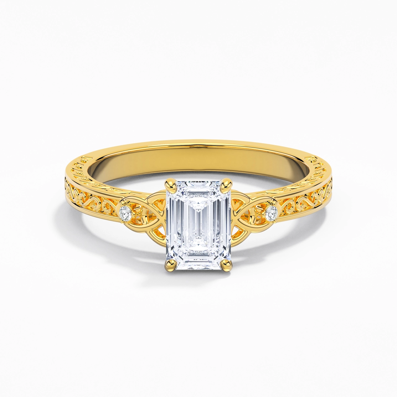 1.00ct Moissanite Bague de fiançailles Argent sterling 925