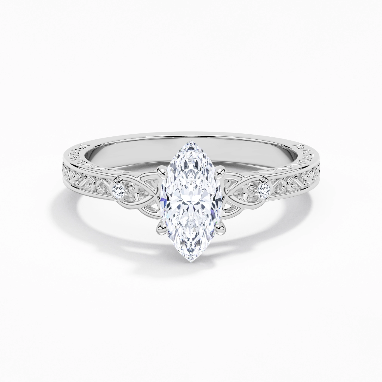 1.00ct Moissanite Bague de fiançailles Argent sterling 925