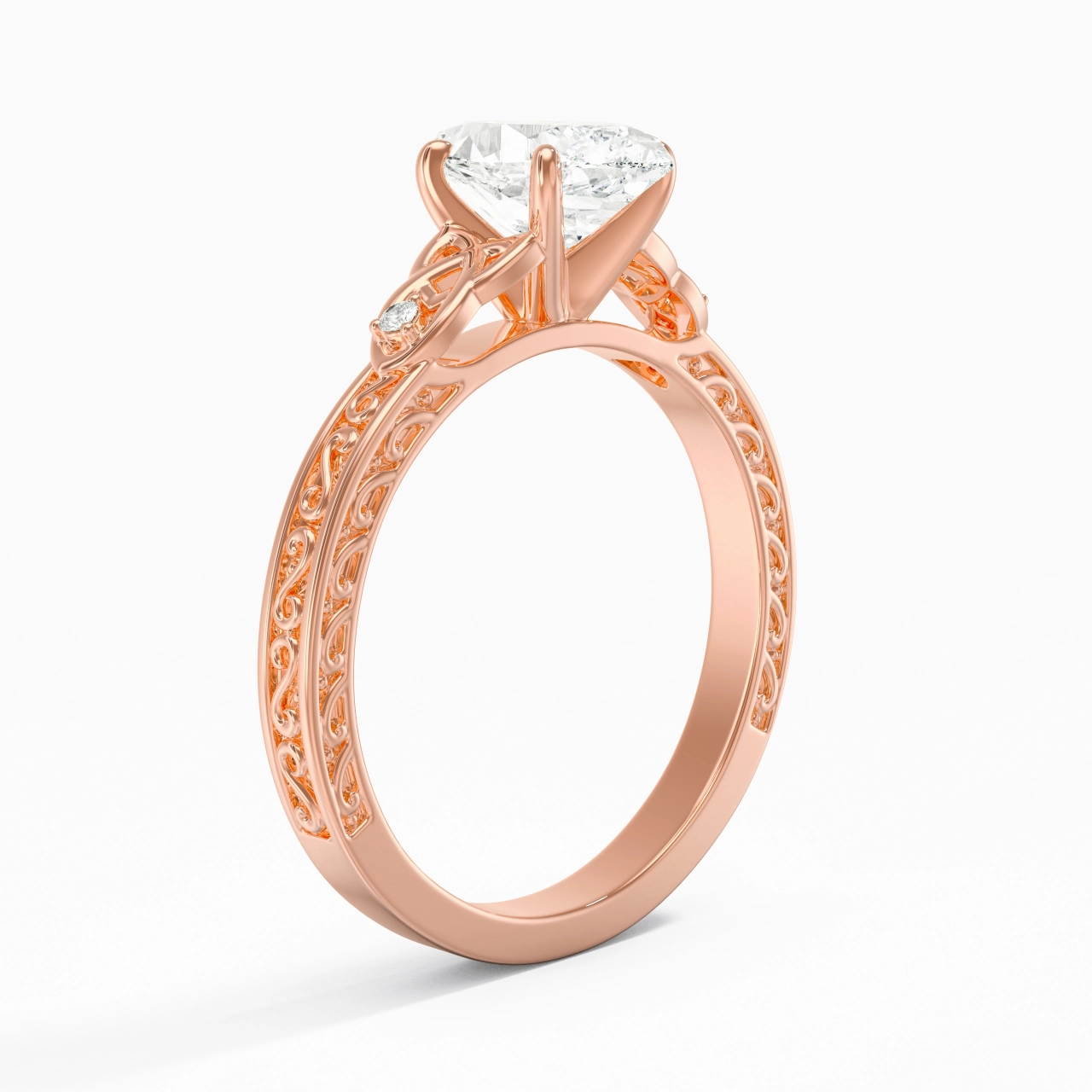 1.00ct Moissanite Bague de fiançailles Argent sterling 925