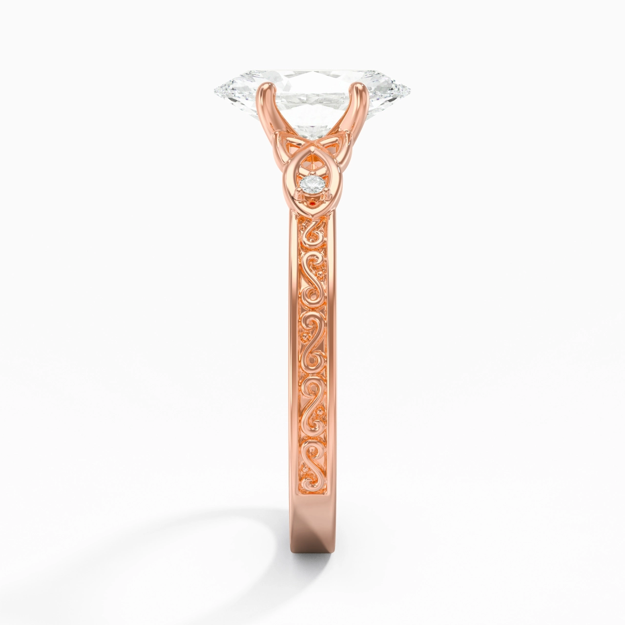 1.00ct Moissanite Bague de fiançailles Argent sterling 925