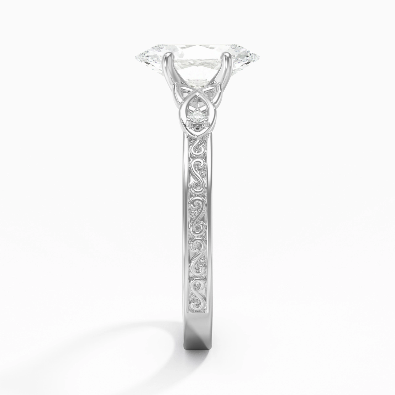 1.00ct Moissanite Bague de fiançailles Argent sterling 925