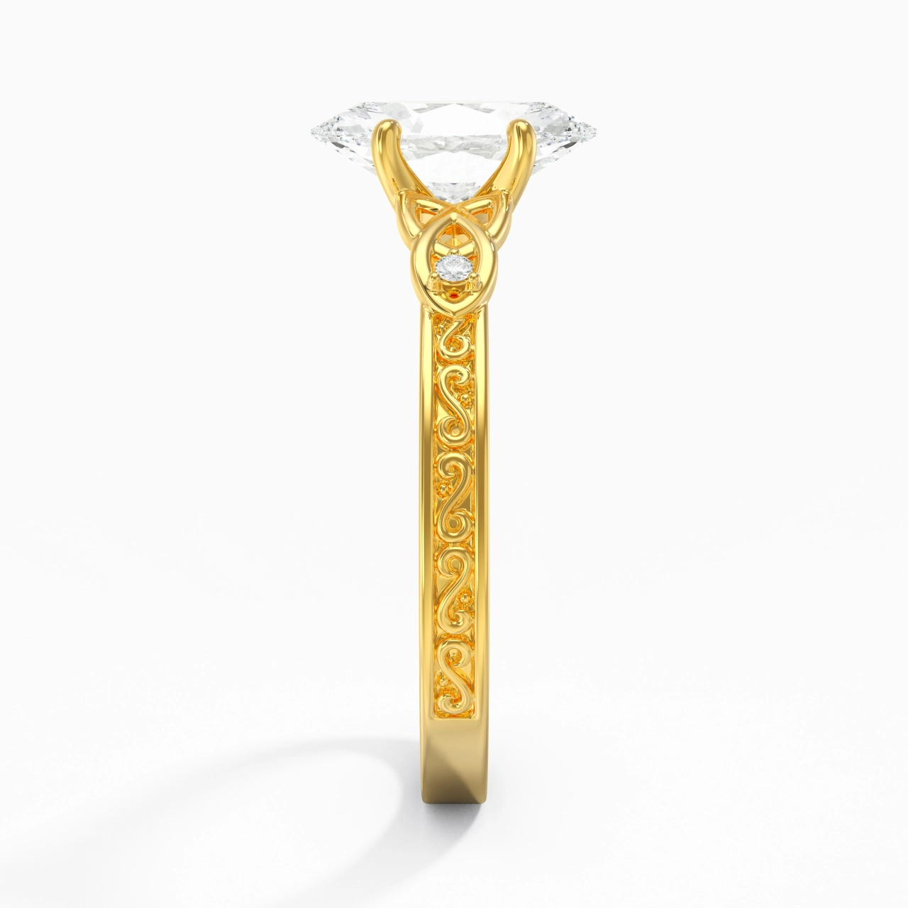 1.00ct Moissanite Bague de fiançailles Or 18 carats