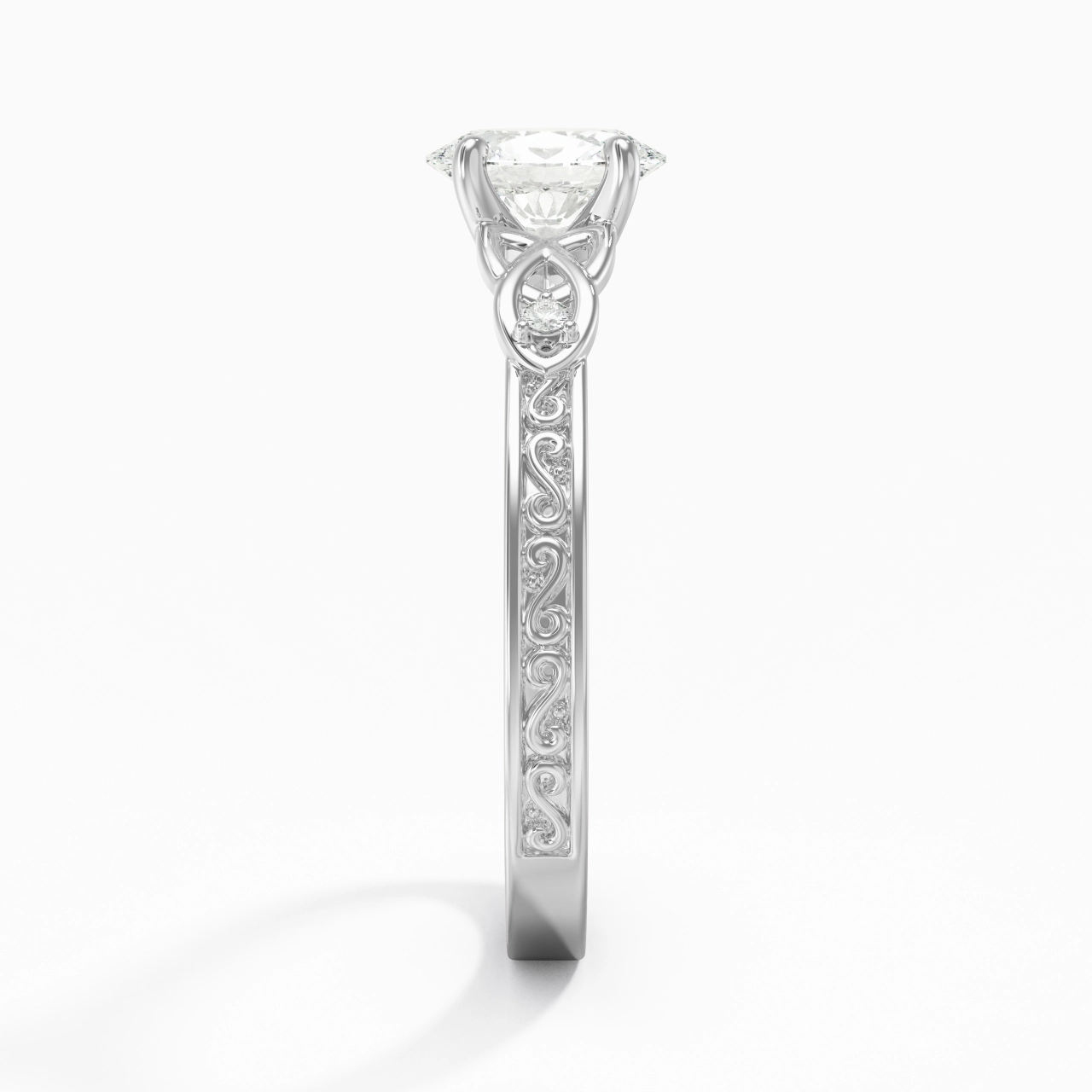 1.00ct Moissanite Bague de fiançailles Argent sterling 925